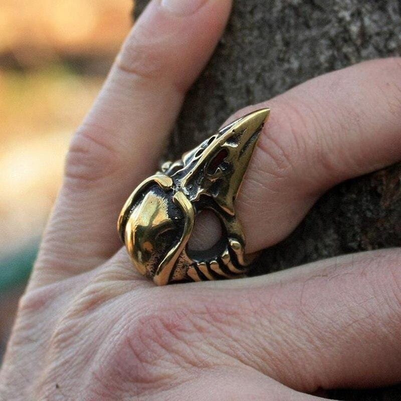 Bague Corbeau Steampunk Bronze | Éclat de Mystère - The Steampunk Emporium Bronze / Ajustable