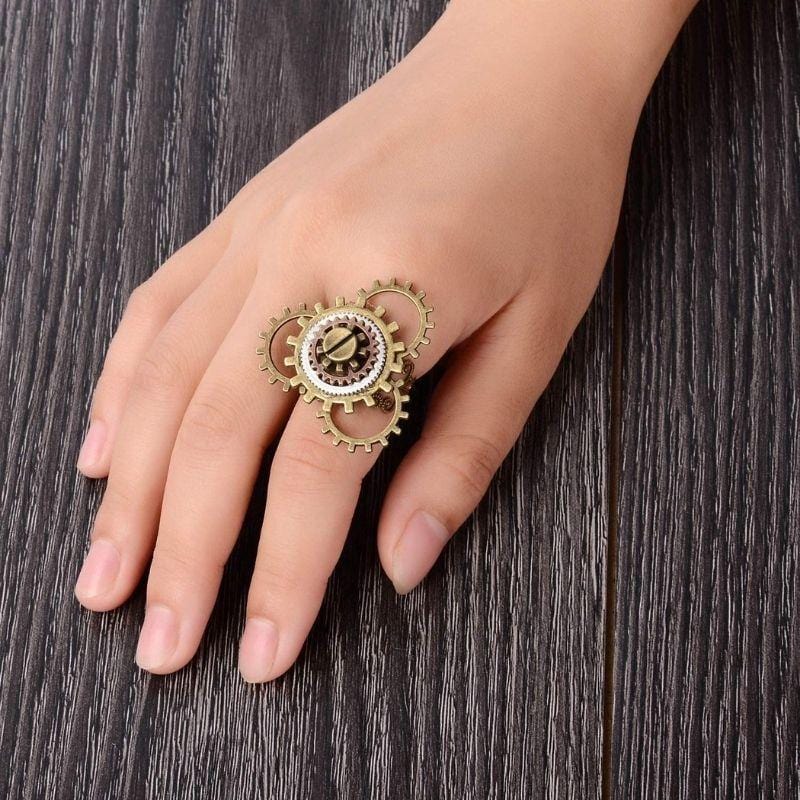 Bague Rouage Steampunk | LuxeGénie - The Steampunk Emporium