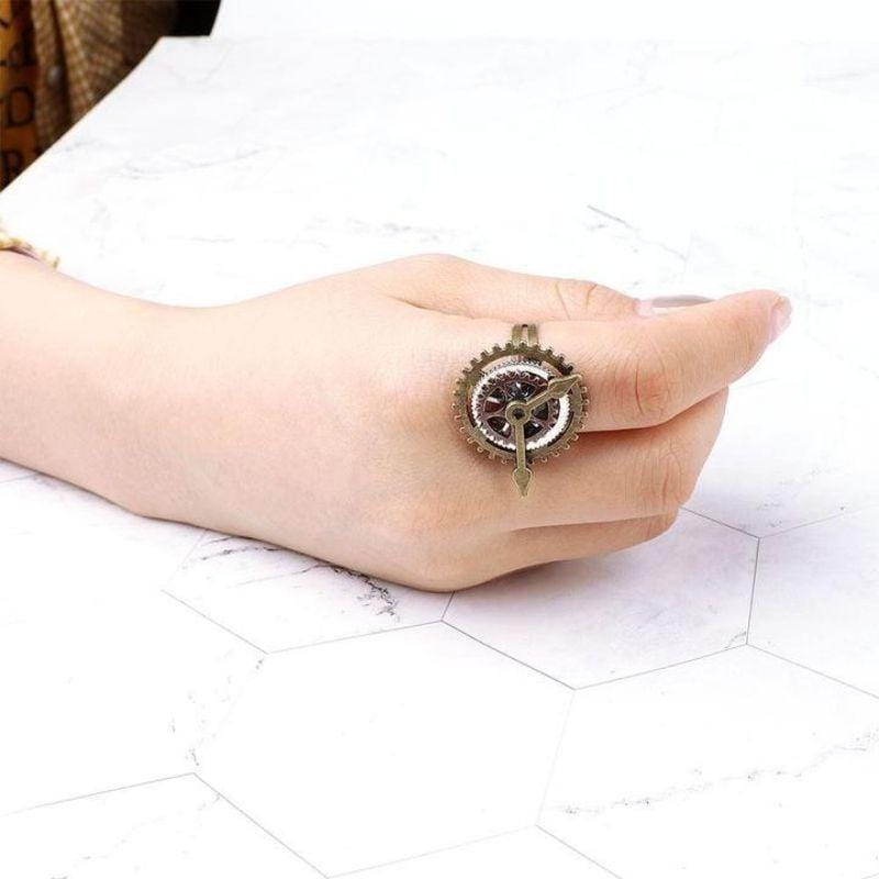 Bague Steampunk Horloge | TimeCrafted - The Steampunk Emporium