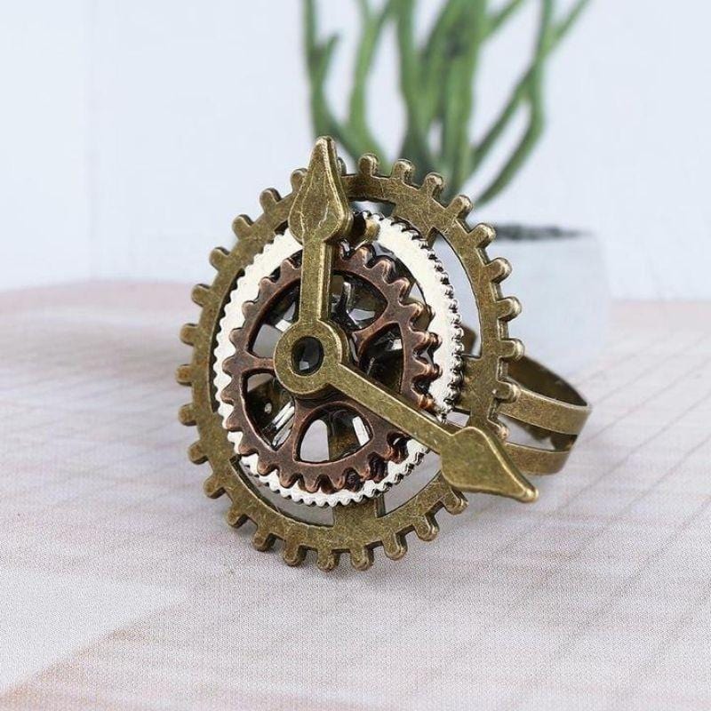 Bague Steampunk Horloge | TimeCrafted - The Steampunk Emporium