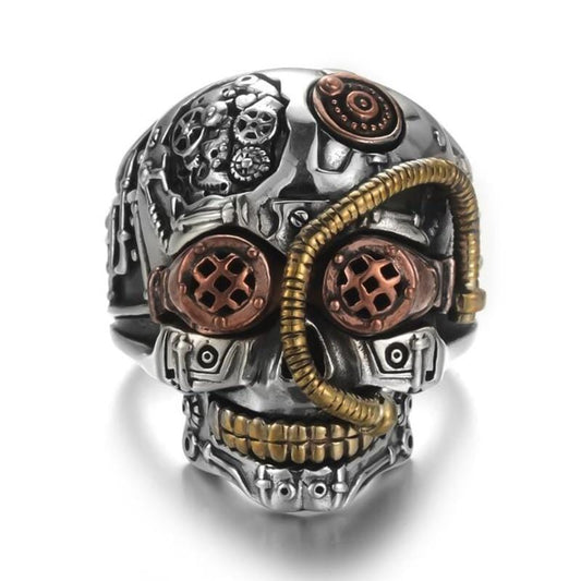 Bague Steampunk Skull Acier | StyleLuxe - The Steampunk Emporium 8