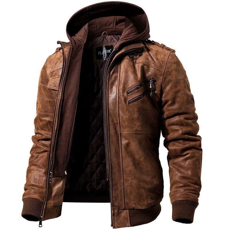 Blouson Veste Steampunk en Cuir | UltraStyle - The Steampunk Emporium Marron / S