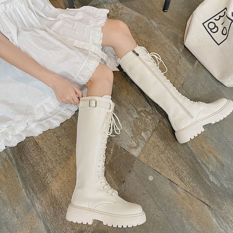 Bottes Blanches pour Femme | Éclat de la Mode - The Steampunk Emporium