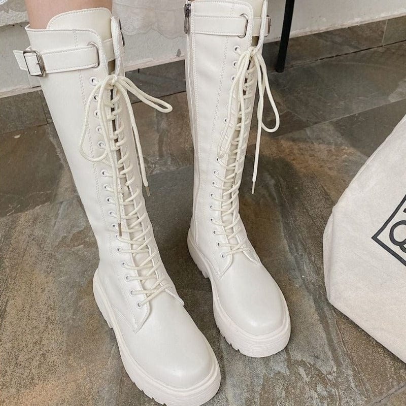 Bottes Blanches pour Femme | Éclat de la Mode - The Steampunk Emporium