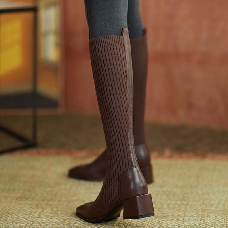 Bottes Chaussettes Marron pour Femme | ConfortFlex - The Steampunk Emporium