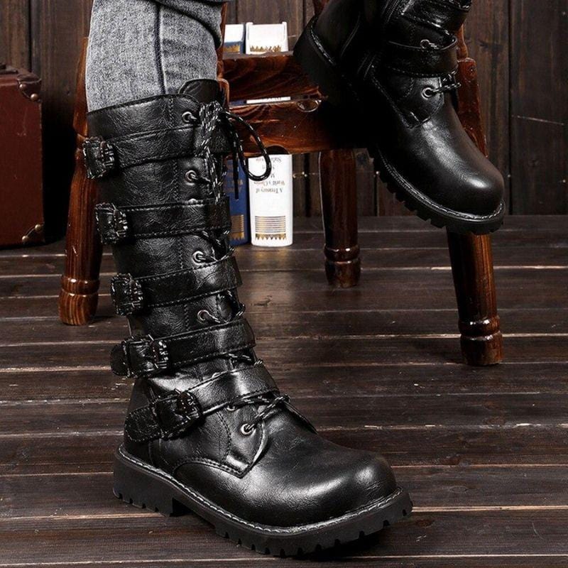 Bottes Steampunk en PU Homme | PowerGear - The Steampunk Emporium