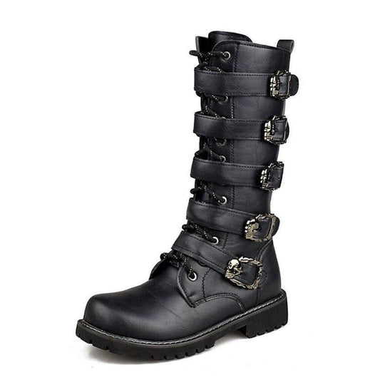 Bottes Steampunk en PU Homme | PowerGear - The Steampunk Emporium Noir / 37