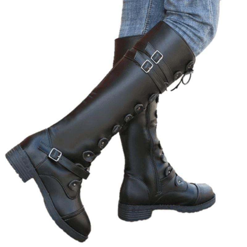 Bottes Steampunk Hautes Sans Talons | MagnoGears - The Steampunk Emporium