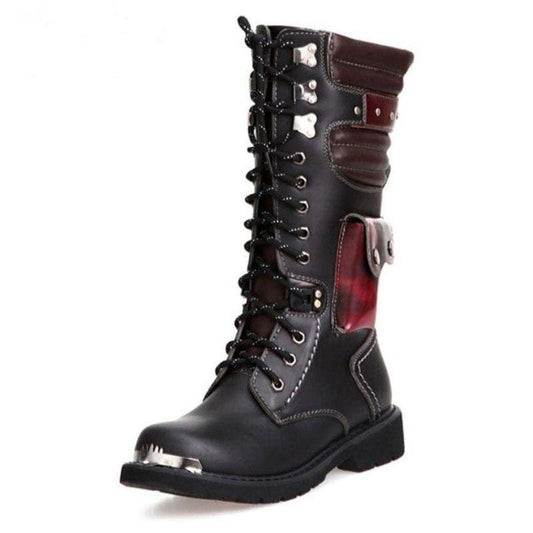 Bottes Style Steampunk Homme | IronClad Gear - The Steampunk Emporium Noir & Rouge / 40