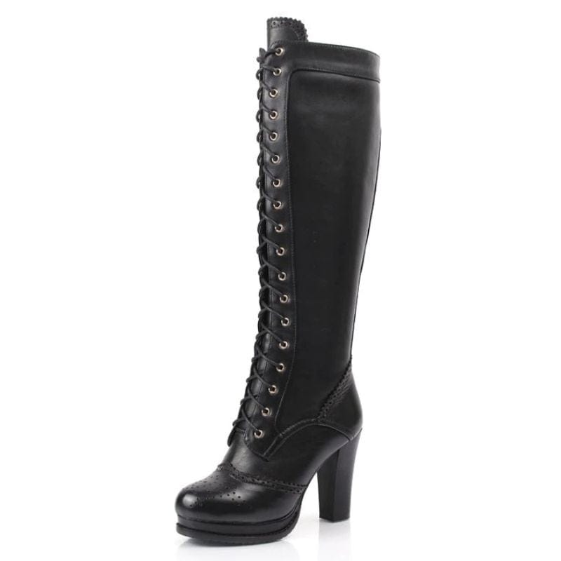 Bottes Victoriennes en Cuir & Simili | Collection Versailles - The Steampunk Emporium Noir / 34