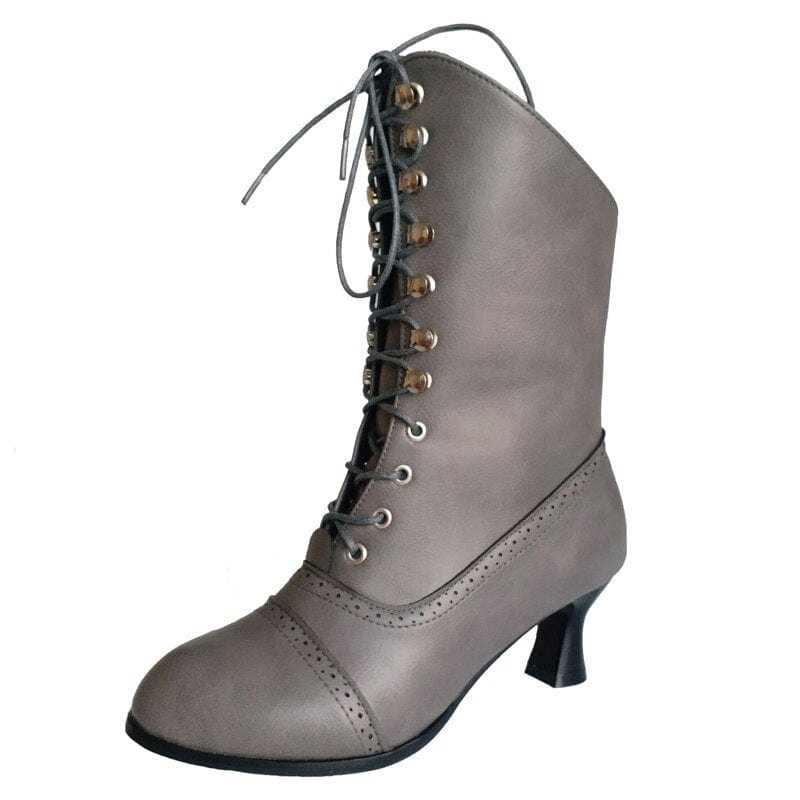 Bottines Grises à Lacets pour Femme | ComfortStep - The Steampunk Emporium 34