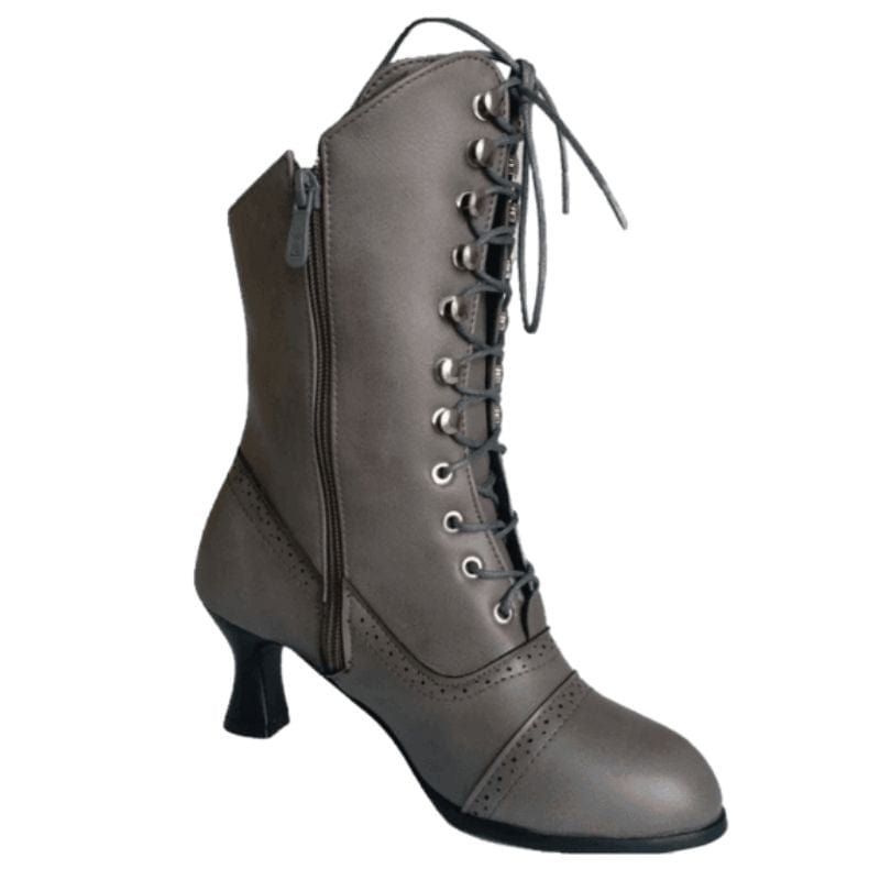 Bottines Grises à Lacets pour Femme | ComfortStep - The Steampunk Emporium