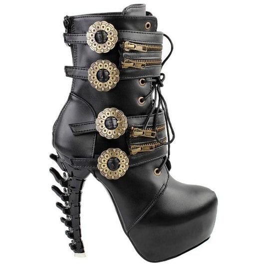 Bottines Steampunk Gothique | Chaussures Mystères - The Steampunk Emporium Noir / 34