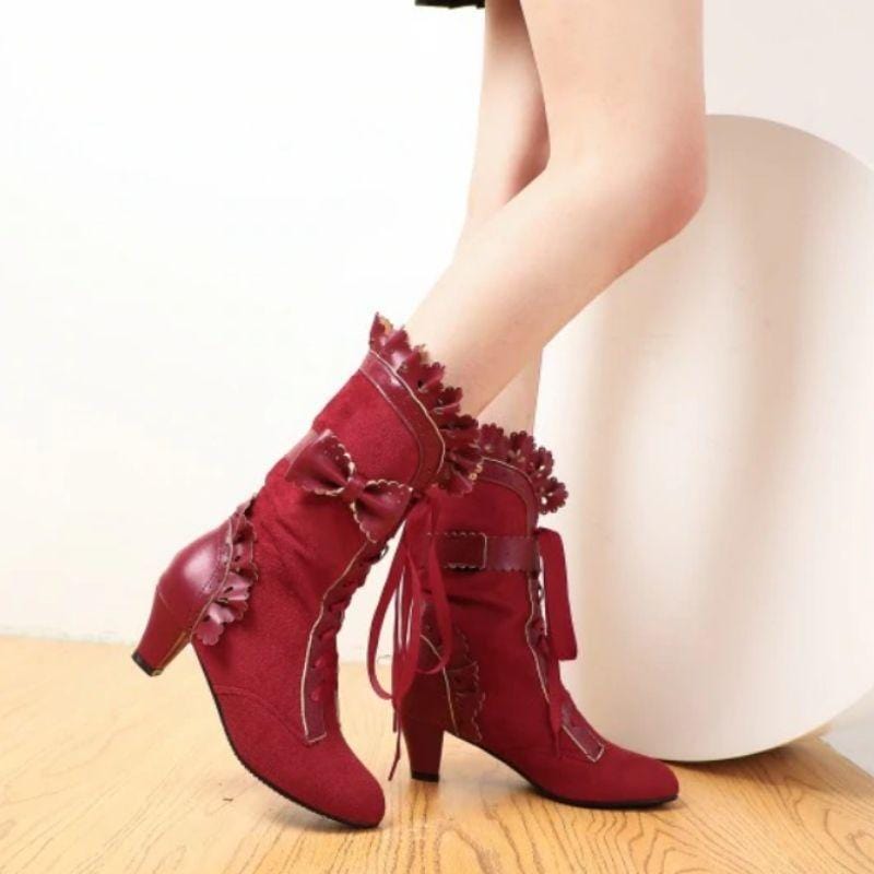 Bottines Steampunk Rouge | RougeFury - The Steampunk Emporium