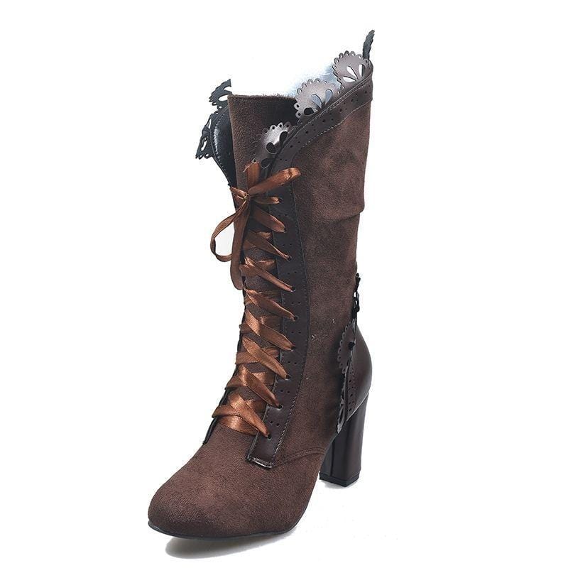 Bottines Steampunk Victoriennes | Airship Elite - The Steampunk Emporium Marron / 35