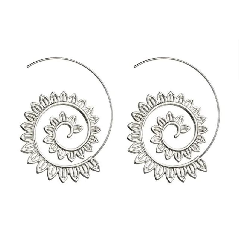 Boucles d'Oreilles Bohème | Éclat Ethéré - The Steampunk Emporium Argent 1