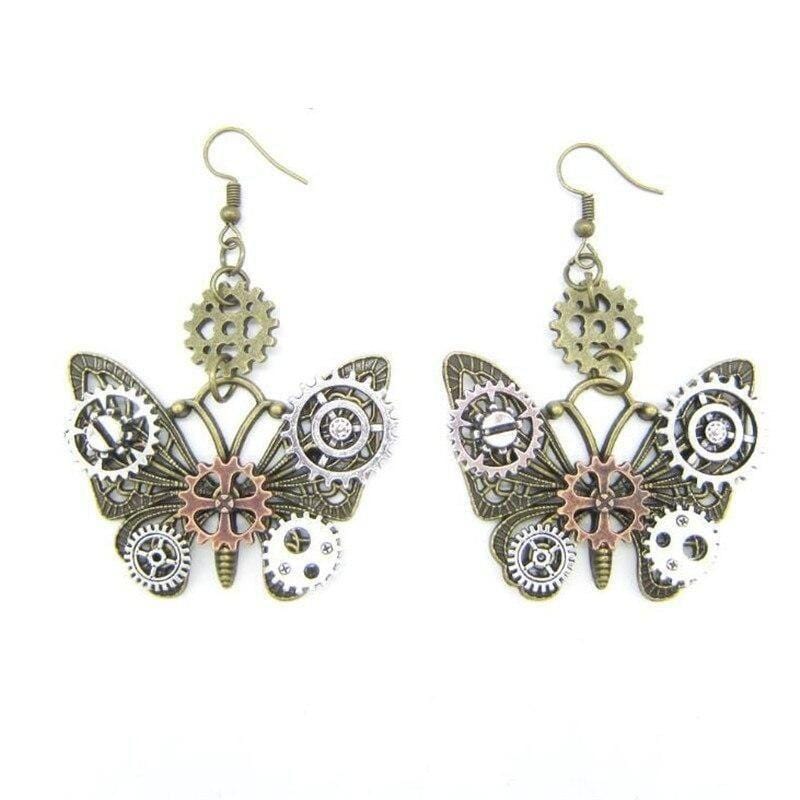 Boucles d'Oreilles Papillon Steampunk | Joyaux d'Éclat - The Steampunk Emporium