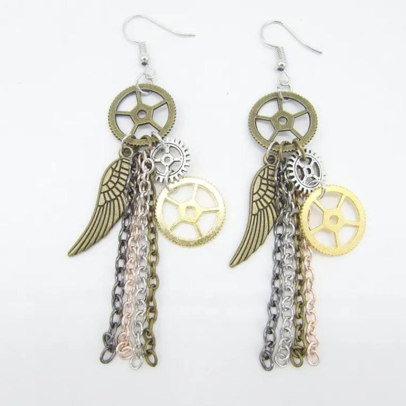 Boucles d'Oreilles Pendantes Steampunk | Collection Mystéria - The Steampunk Emporium Style 1