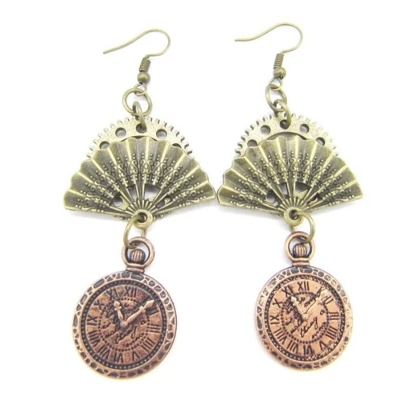 Boucles d'Oreilles Pendantes Steampunk | Collection Mystéria - The Steampunk Emporium Style 10