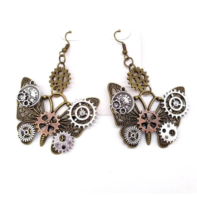 Boucles d'Oreilles Pendantes Steampunk | Collection Mystéria - The Steampunk Emporium Style 11