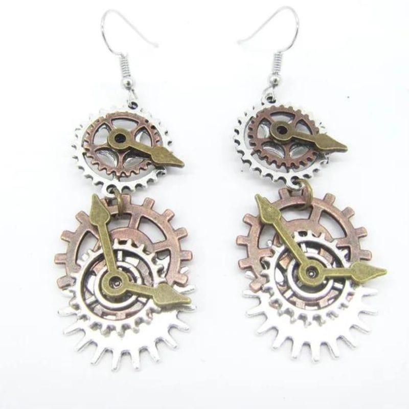 Boucles d'Oreilles Pendantes Steampunk | Collection Mystéria - The Steampunk Emporium Style 12