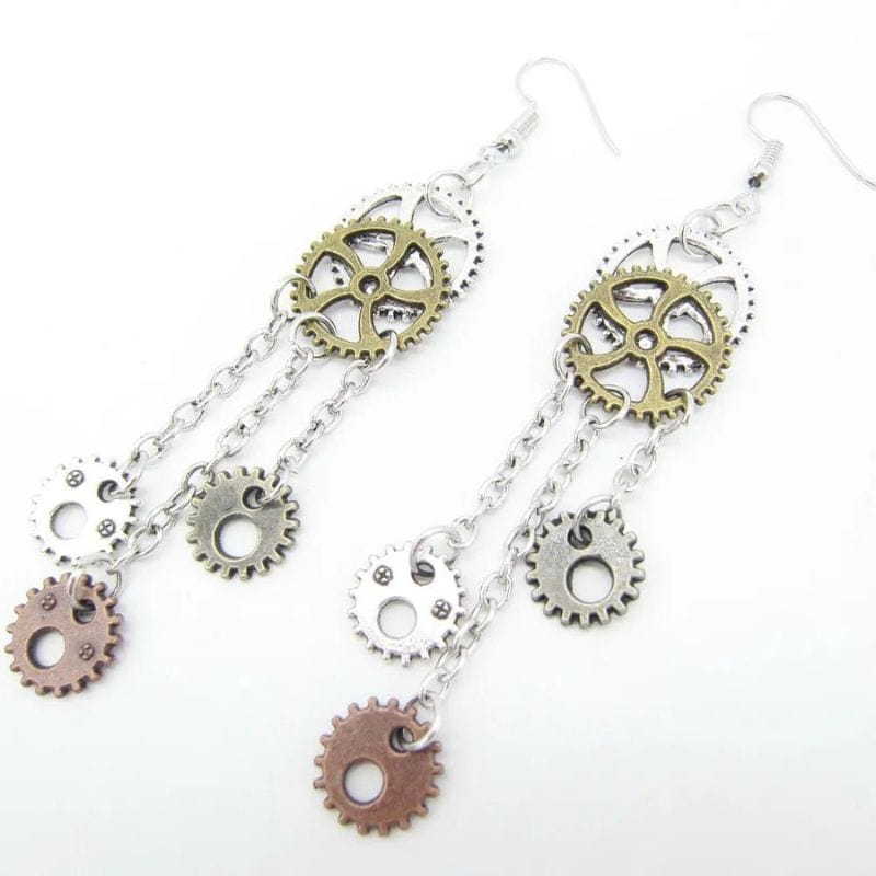 Boucles d'Oreilles Pendantes Steampunk | Collection Mystéria - The Steampunk Emporium Style 13