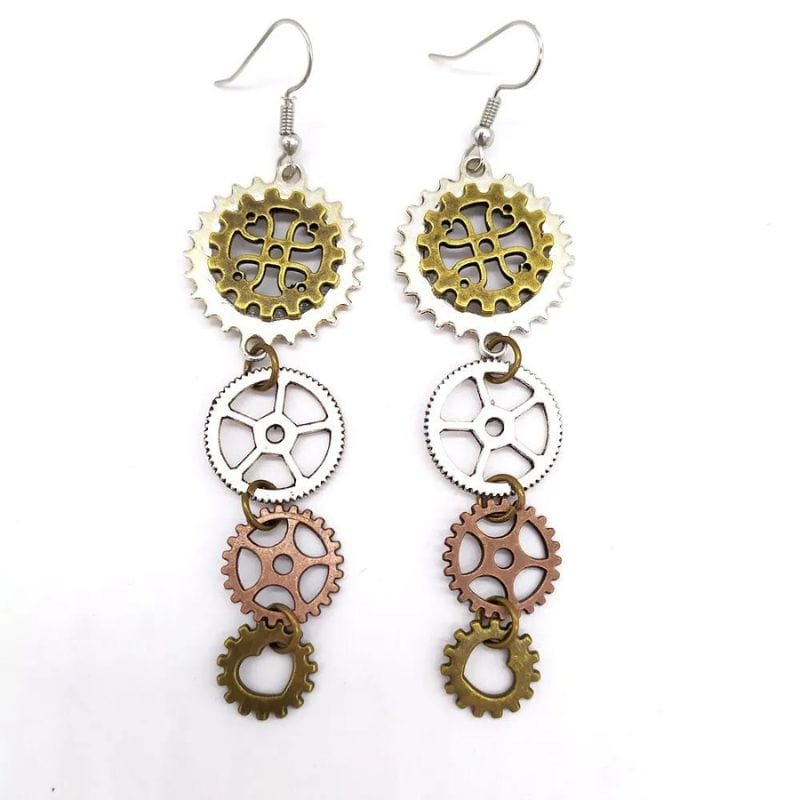 Boucles d'Oreilles Pendantes Steampunk | Collection Mystéria - The Steampunk Emporium Style 15