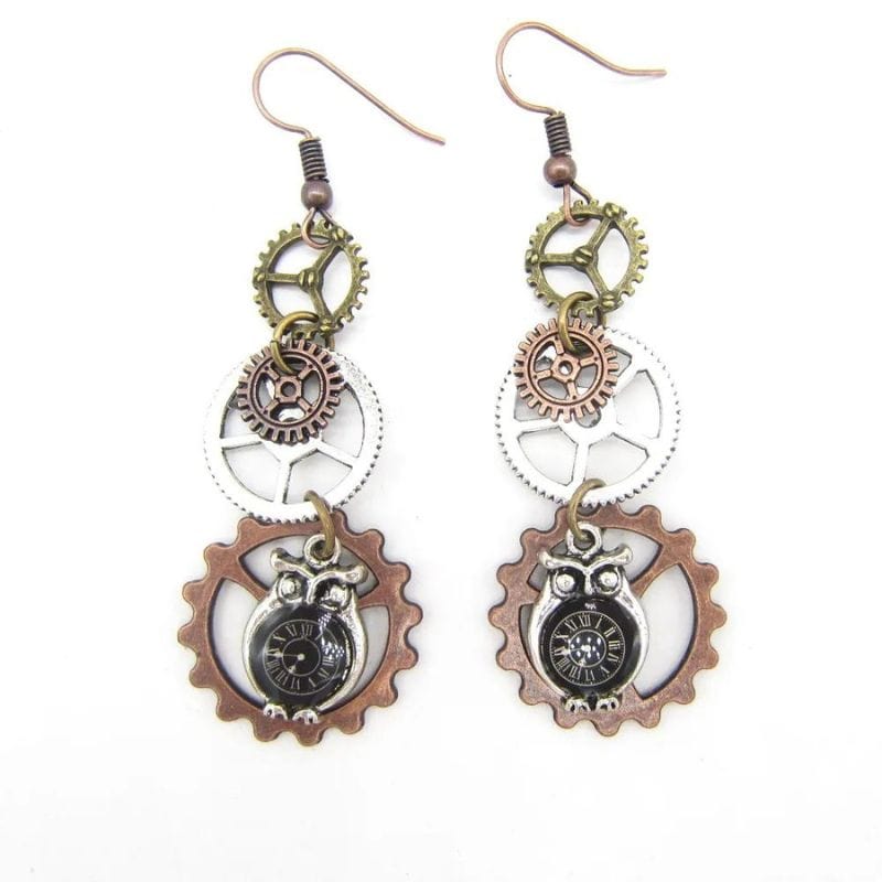 Boucles d'Oreilles Pendantes Steampunk | Collection Mystéria - The Steampunk Emporium Style 17