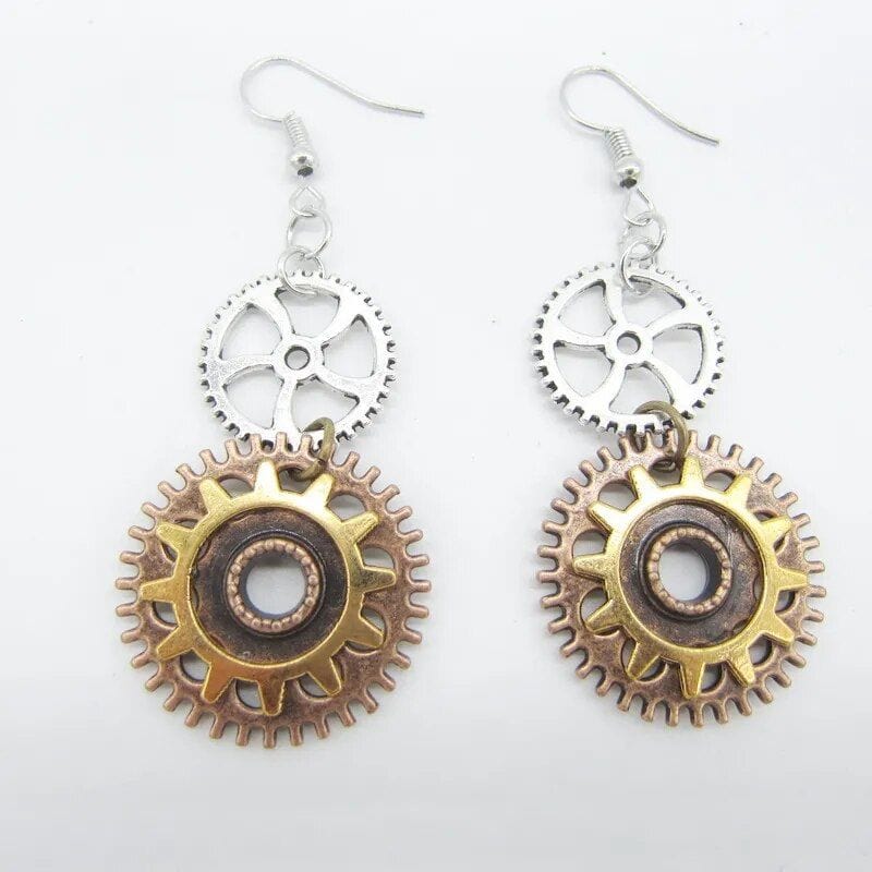 Boucles d'Oreilles Pendantes Steampunk | Collection Mystéria - The Steampunk Emporium Style 2