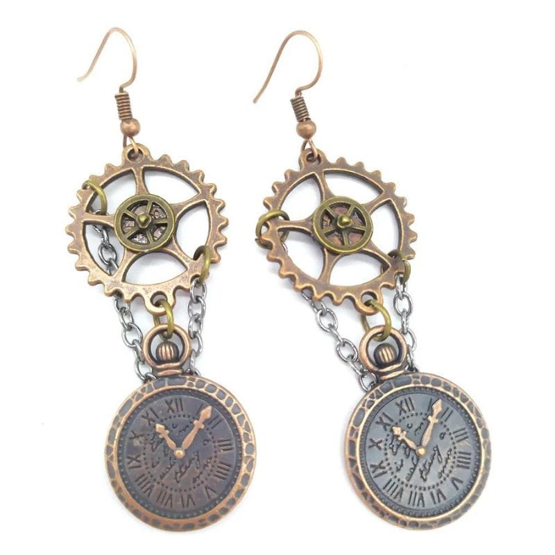 Boucles d'Oreilles Pendantes Steampunk | Collection Mystéria - The Steampunk Emporium Style 22