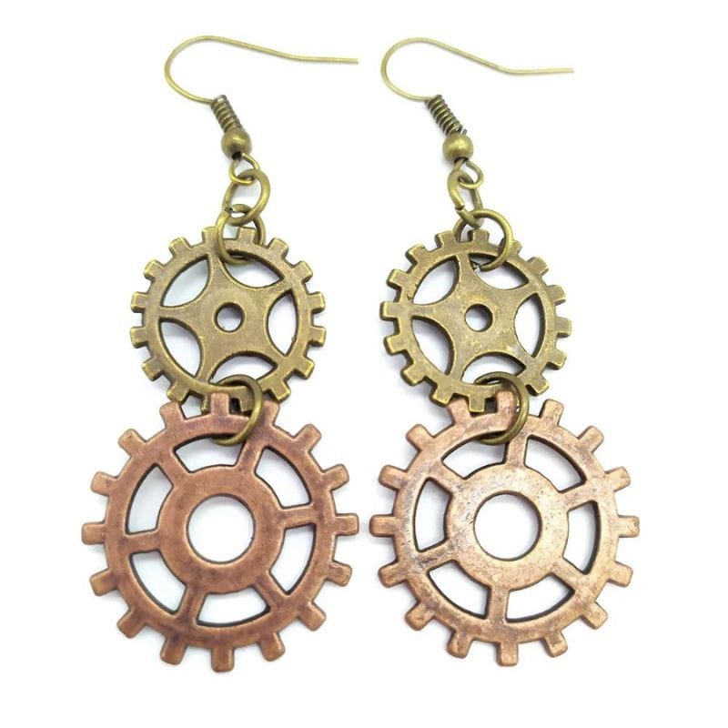 Boucles d'Oreilles Pendantes Steampunk | Collection Mystéria - The Steampunk Emporium Style 25