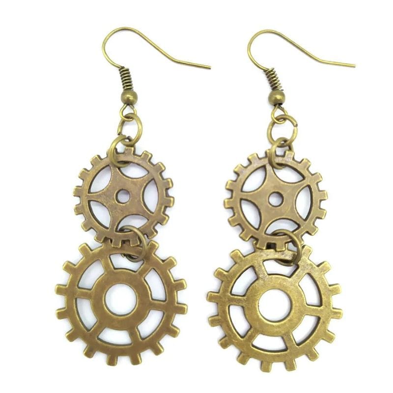 Boucles d'Oreilles Pendantes Steampunk | Collection Mystéria - The Steampunk Emporium Style 26