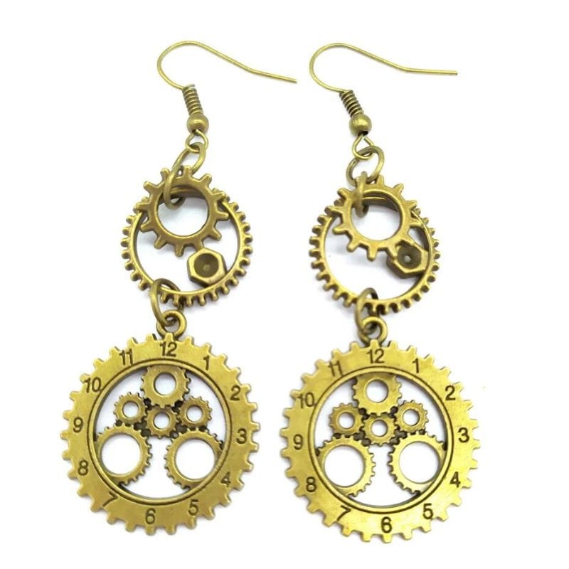 Boucles d'Oreilles Pendantes Steampunk | Collection Mystéria - The Steampunk Emporium Style 30