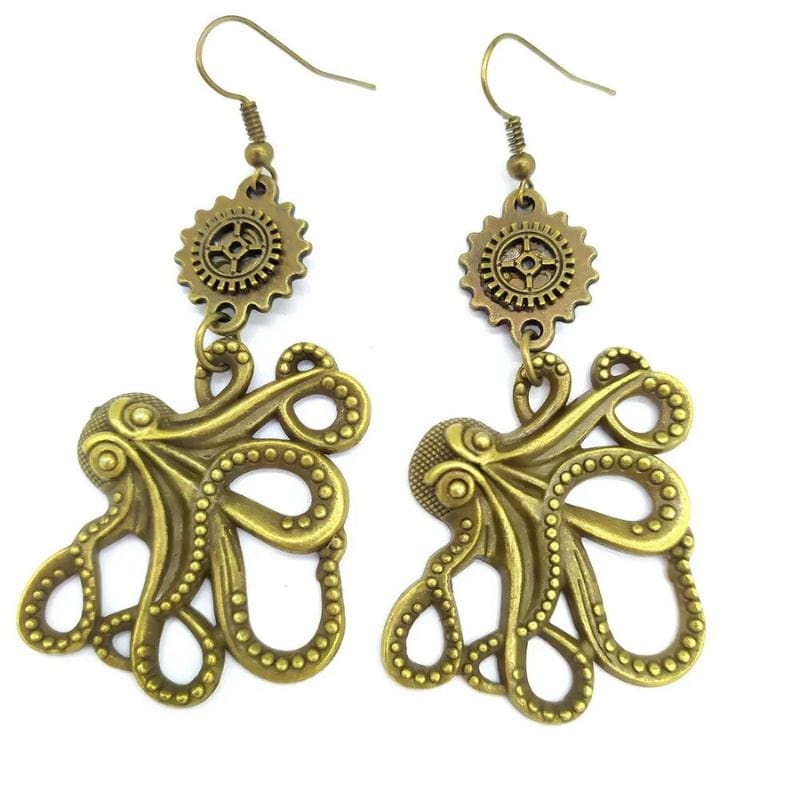 Boucles d'Oreilles Pendantes Steampunk | Collection Mystéria - The Steampunk Emporium Style 37