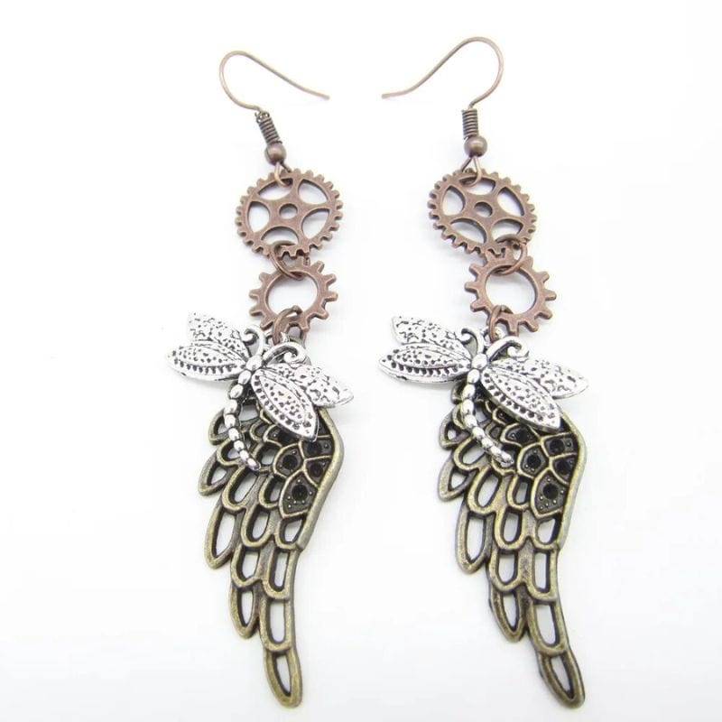 Boucles d'Oreilles Pendantes Steampunk | Collection Mystéria - The Steampunk Emporium Style 38