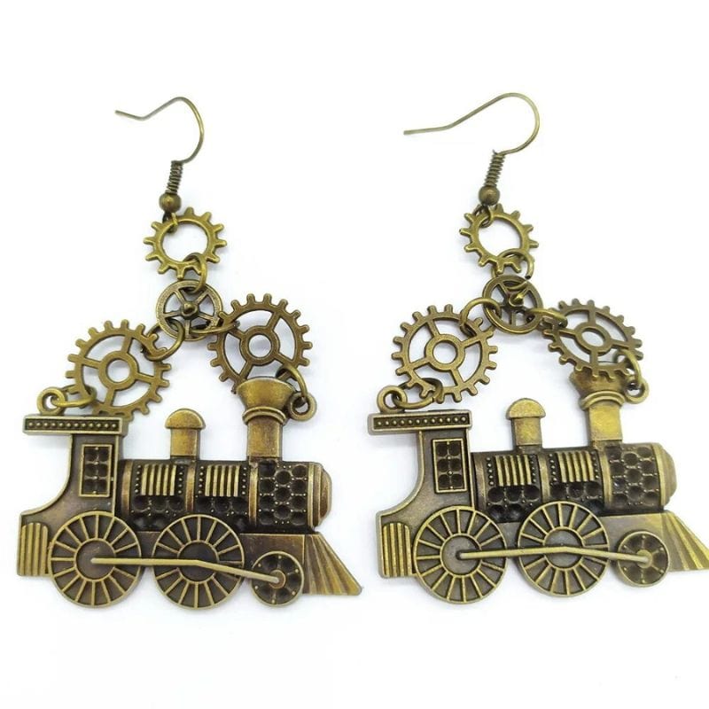 Boucles d'Oreilles Pendantes Steampunk | Collection Mystéria - The Steampunk Emporium Style 42