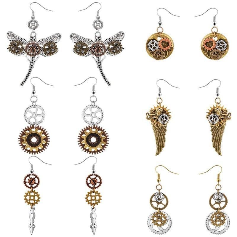 Boucles d'Oreilles Steampunk | Éclat Mécanique - The Steampunk Emporium