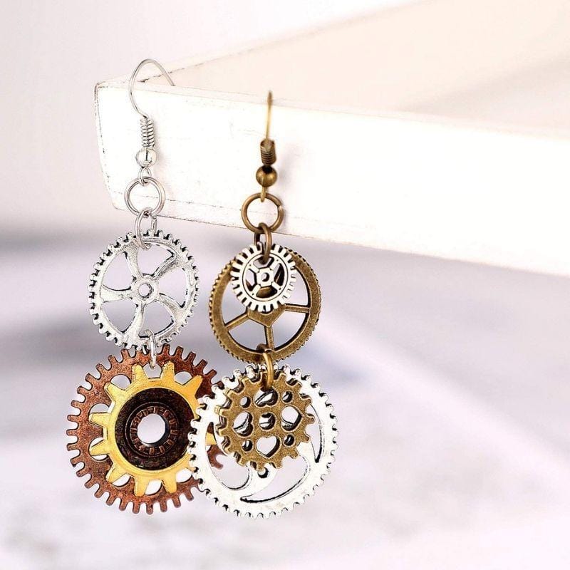 Boucles d'Oreilles Steampunk | Éclat Mécanique - The Steampunk Emporium