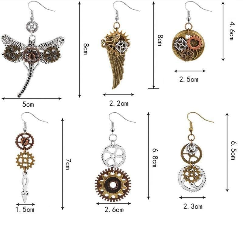 Boucles d'Oreilles Steampunk | Éclat Mécanique - The Steampunk Emporium