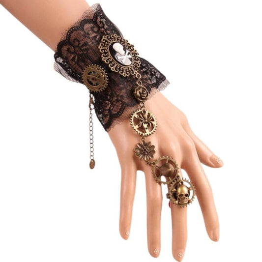 Bracelet Dentelle Steampunk | Bijou Élégance Steampunk - The Steampunk Emporium