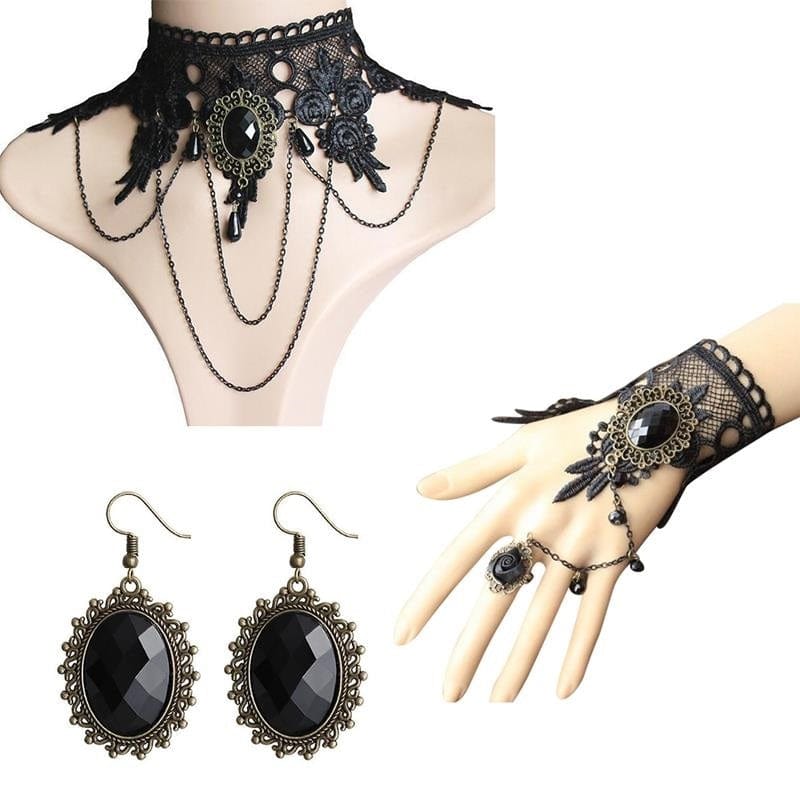 Bracelet Gothique Femme (Pack) | ShadowGlam - The Steampunk Emporium