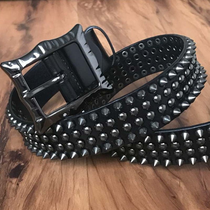 Ceinture Punk Rock pour Homme | StyleXpert - The Steampunk Emporium Noir / 105cm