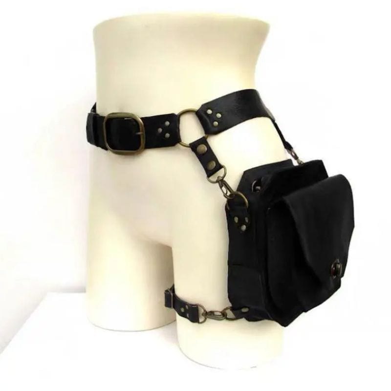 Ceinture Steampunk Avec Poche | PowerGearchrono - The Steampunk Emporium Noir