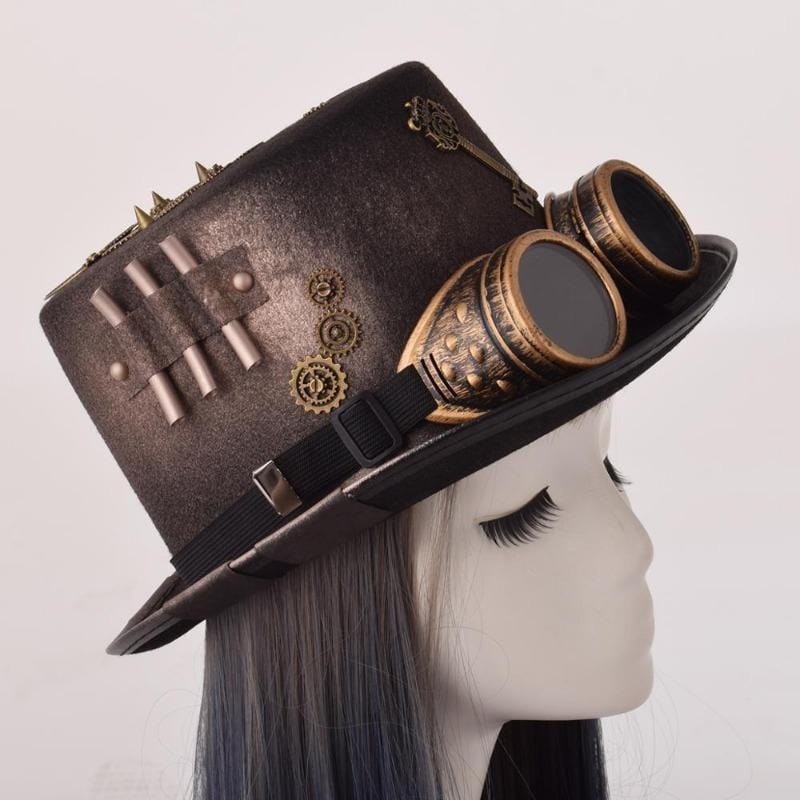 Chapeau Haut de Forme avec Engrenages | FormeGear - The Steampunk Emporium