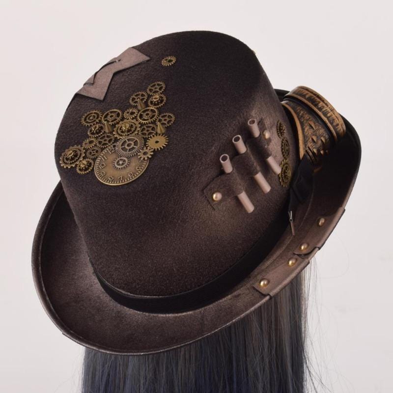 Chapeau Haut de Forme avec Engrenages | FormeGear - The Steampunk Emporium