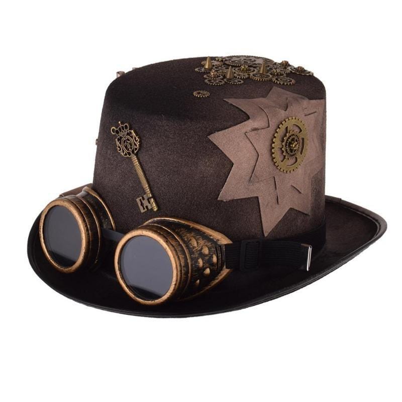 Chapeau Haut de Forme avec Engrenages | FormeGear - The Steampunk Emporium 58cm