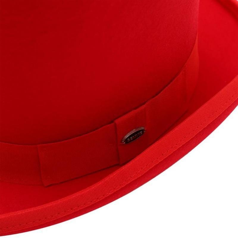 Chapeau Haut de Forme Rouge | Éclat Rouge Brillant - The Steampunk Emporium