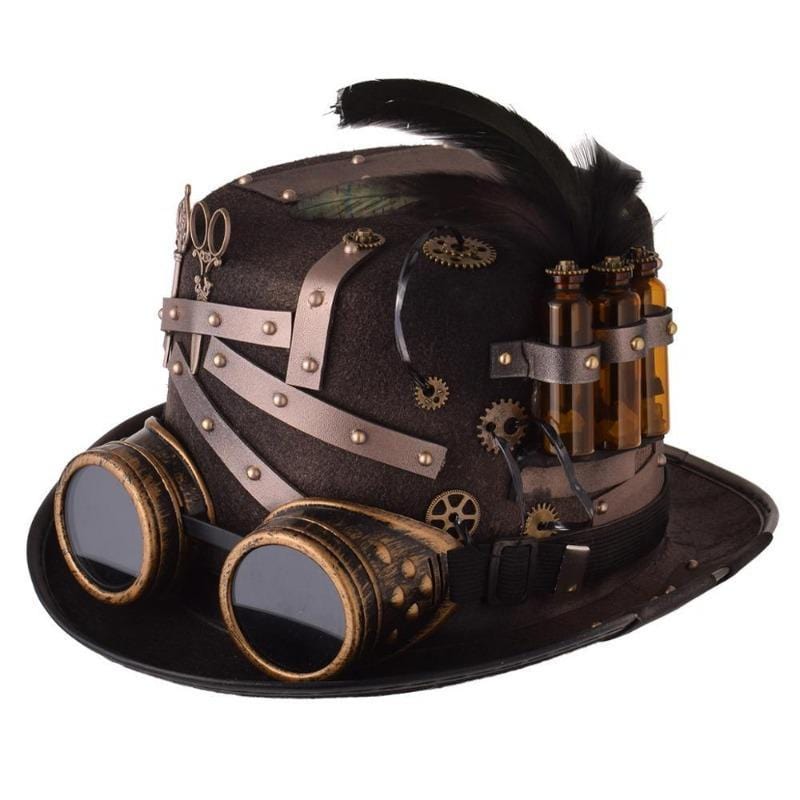 Chapeau Savant Steampunk | Éclat de l'Avenir - The Steampunk Emporium 58 cm