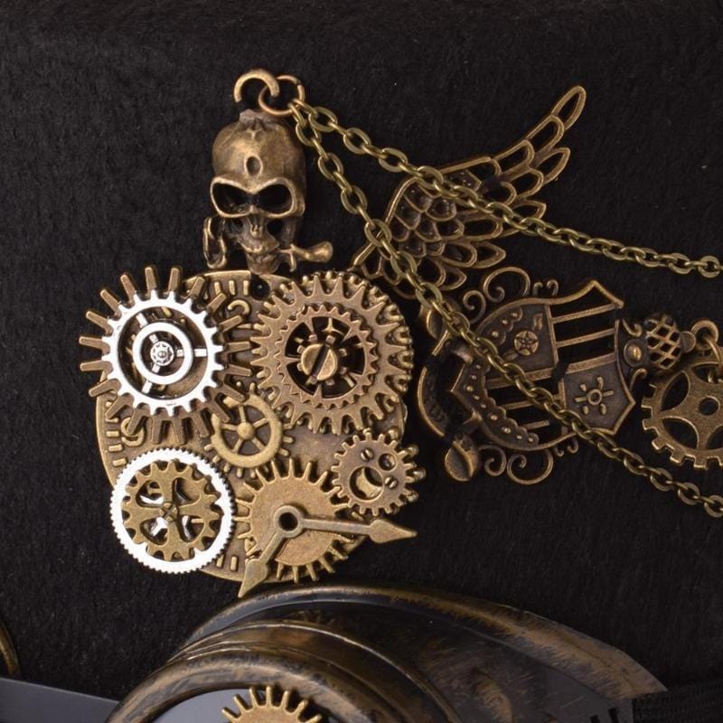 Chapeau Steampunk avec Chaîne | CyberGear - The Steampunk Emporium