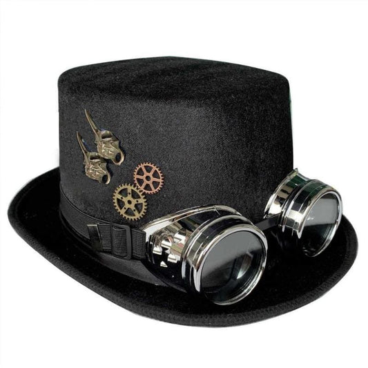 Chapeau Steampunk avec Lunettes de Soudure | SteamVisor - The Steampunk Emporium